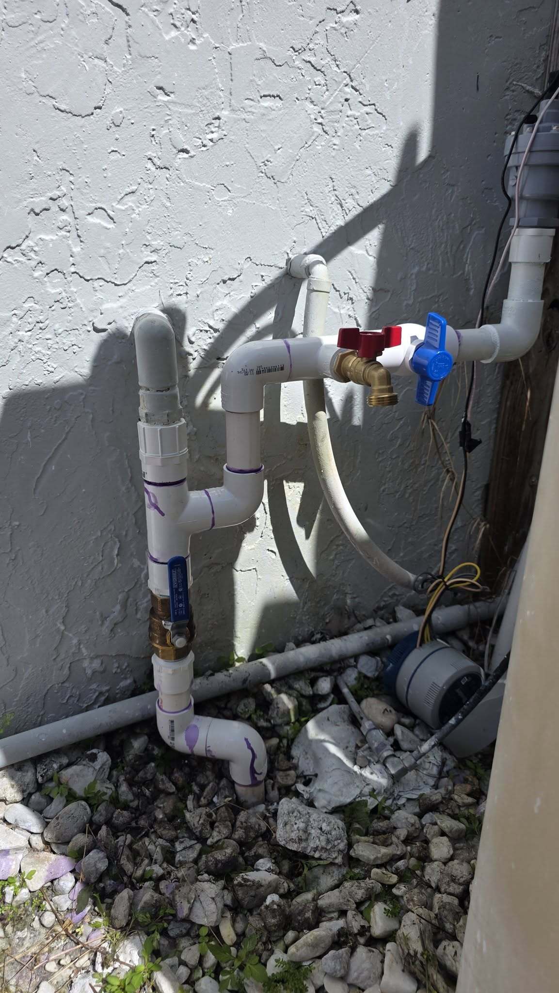 After outdoor plumbing pipe and shut off valve repair in Palm Coast FL